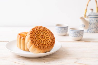 Sonbahar ortası festivali için Çin ay pastası