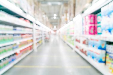 Arkaplan için soyut bulanık ve odaklanmış süpermarket