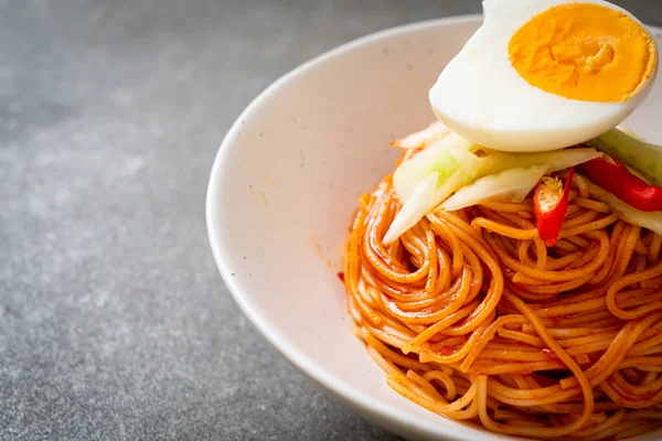 Korean Cold Noodles Egg Korean Food Style — Stock Photo, Image