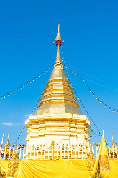 Wat Phra Doi Kham Chrám Zlaté Hory Chiang Mai Thajsko — Stock fotografie