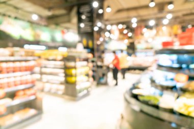 Arkaplan için soyut bulanık ve odaklanmış süpermarket