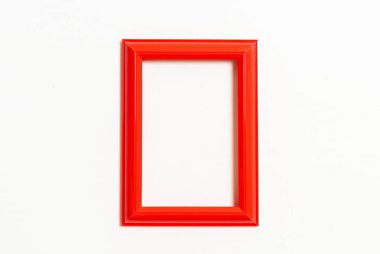 boş resim çerçevesi beyaz duvar arkaplanında kopyalama alanı ile