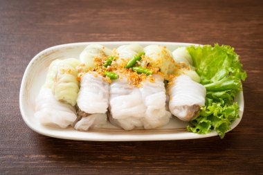 ( Kow Griep Pag Mor) Domuz buğulama pirinç paketleri ya da pilav kabuklu börekler