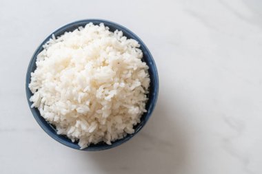 Tayland yaseminli beyaz pirinç kasesi.