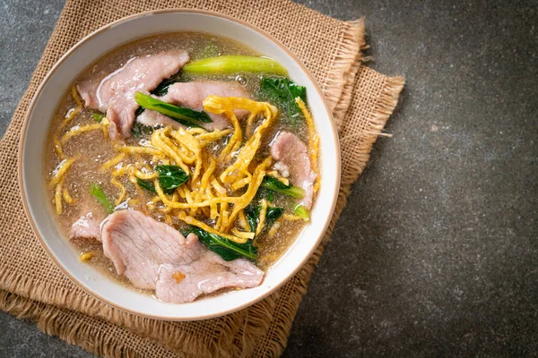 Crispy Noodles Pork Gravy Sauce Asian Food Style — Stock Photo, Image