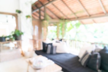 Arka plan için balkon terasında bulanık yaşam alanı