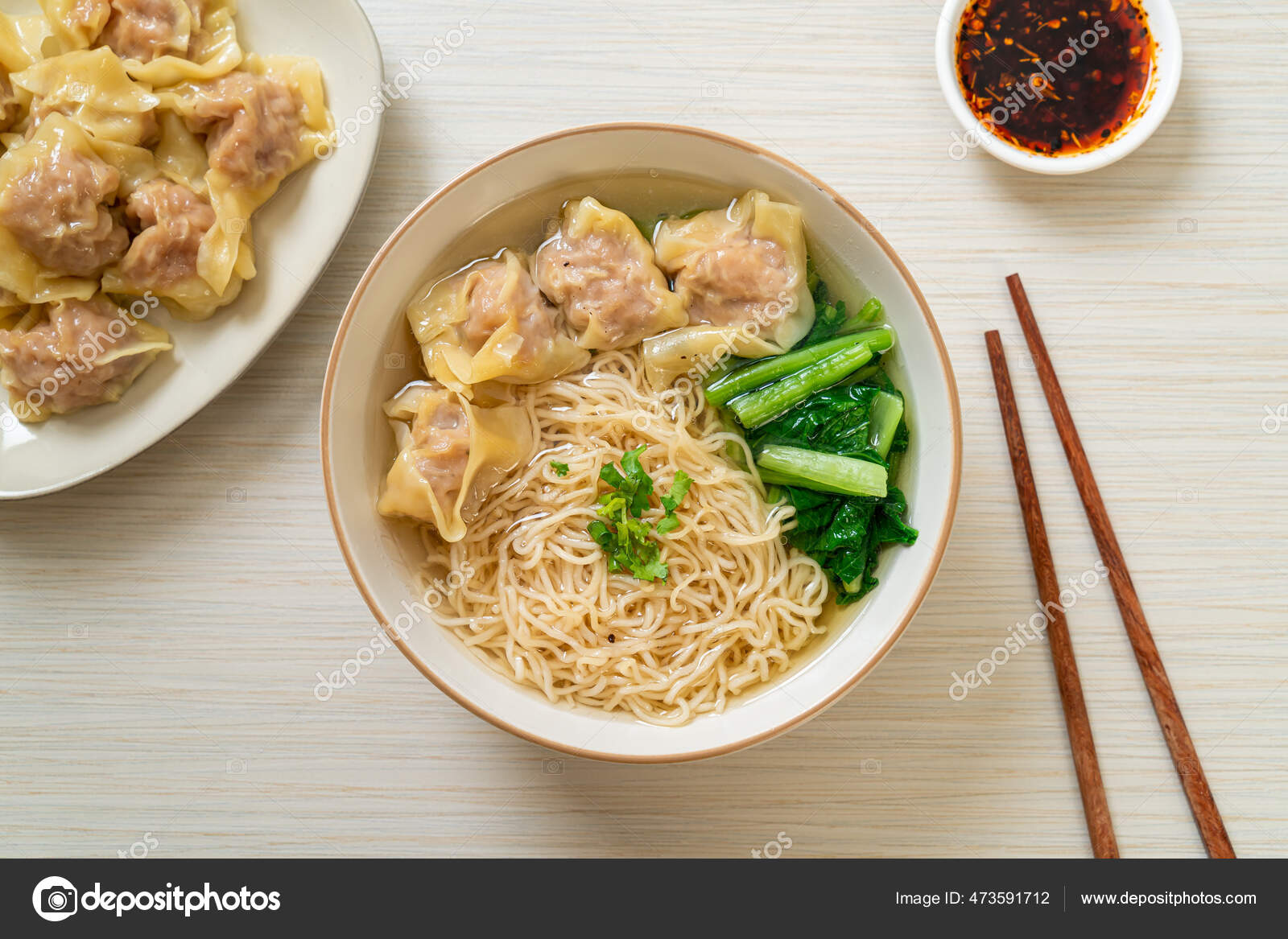 Egg Noodles Pork Wonton Soup Pork Dumplings Soup Vegetable Asian Stock Photo By C Topntp Egg Noodles Pork Wonton Soup Pork Dumplings Soup Vegetable Asian Stock Photo By C Topntp