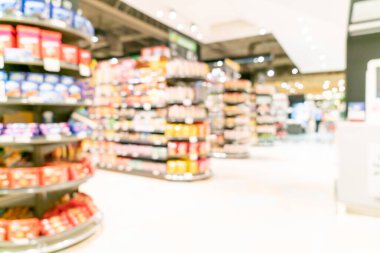 Arkaplan için soyut bulanık ve odaklanmış süpermarket