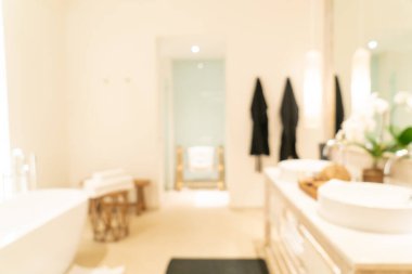 Soyut bulanık lüks banyo otel tesisinde arka plan için