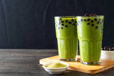 Köpüklü kibrit yeşil latte.