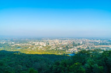 Chiang Mai şehri Tayland 'da mavi gökyüzü ile gökyüzü