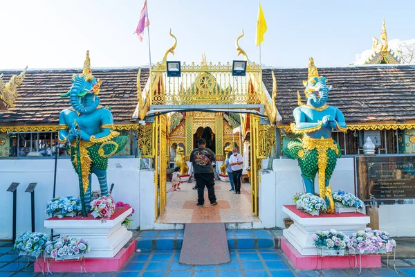 Chiang Mai Thailand Dec 2020 View Wat Phra Doi Kham — Stock Photo, Image