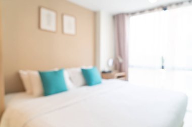 Yatak odasında arka plan için soyut bulanık yatak