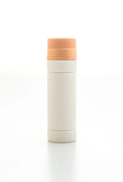 Bottiglia Plastica Bevande Imballaggio Isolato Sfondo Bianco — Foto Stock