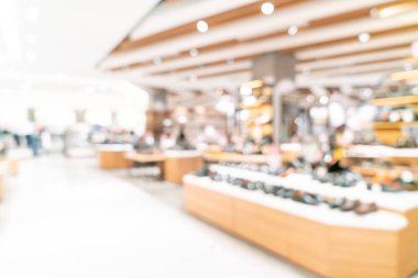 Alış veriş merkezinde arka plan için soyut bulanık dükkan ve perakende mağazası