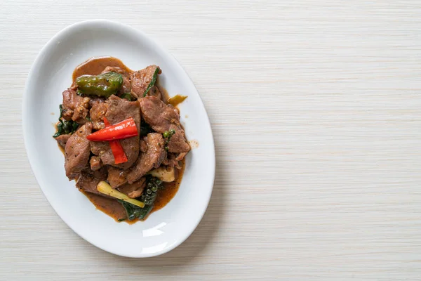 Gebratener Schwarzer Pfeffer Mit Ente Asiatische Küche — Stockfoto