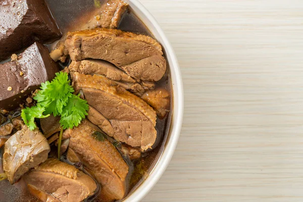 Pot Stewed Ducks Steamed Duck Soy Sauce Spices Asian Food — Stock Photo, Image