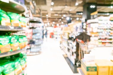 Arkaplan için soyut bulanık ve odaklanmış süpermarket