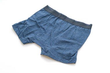 Mavi erkek iç çamaşırı beyaz arka planda izole