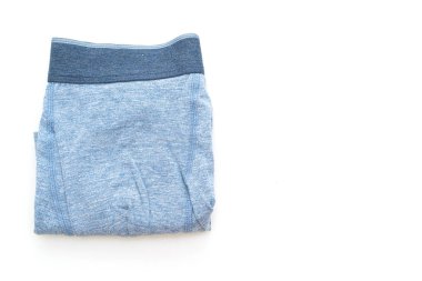 Mavi erkek iç çamaşırı beyaz arka planda izole