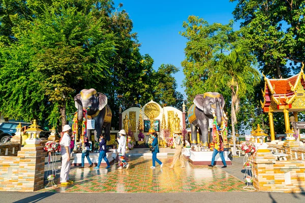Chiang Mai Thaïlande Décembre 2020 Vue Wat Phra Doi Kham — Photo