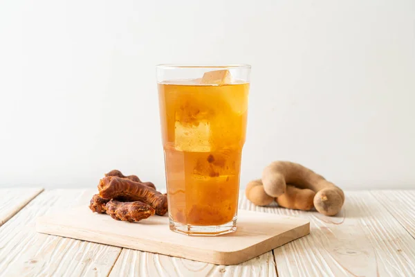 Delicious Sweet Drink Tamarind Juice Ice Cube Healthy Drink Style — Stock Photo, Image