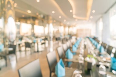 Soyut bulanıklık ve arka plan için lüks otel restoranı.