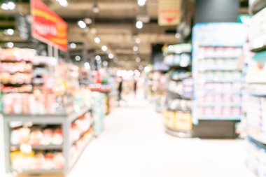 Arkaplan için soyut bulanık ve odaklanmış süpermarket