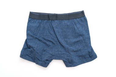 Mavi erkek iç çamaşırı beyaz arka planda izole