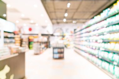 Arkaplan için soyut bulanık ve odaklanmış süpermarket