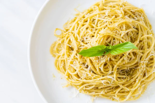 ペストスパゲティパスタ ベジタリアン イタリア料理 — ストック写真