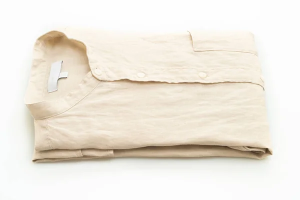 白を基調としたベージュのシャツの折り目 — ストック写真
