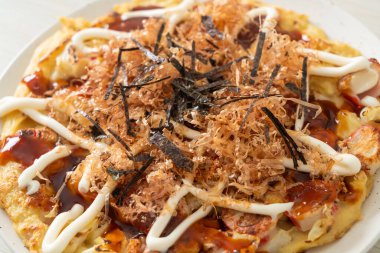 Japon Geleneksel Pizzası Okonomiyaki - Japon yemek tarzı