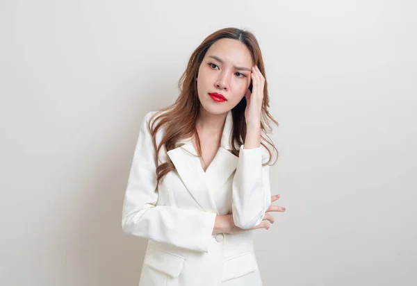 Porträt Schöne Asiatische Frau Wütend Stress Sorgen Oder Beschweren Sich — Stockfoto