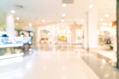 Alış veriş merkezinde arka plan için soyut bulanık dükkan ve perakende mağazası