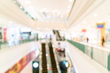 Alış veriş merkezinde arka plan için soyut bulanık dükkan ve perakende mağazası