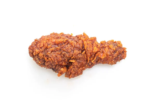 Fried Chicken Spicy Korean Sauce Isolated White Background — Stock Photo, Image