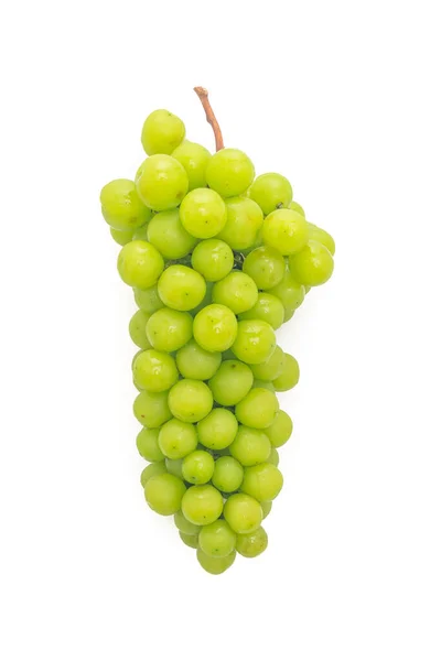 Frische Grüne Trauben Isoliert Auf Weißem Hintergrund — Stockfoto