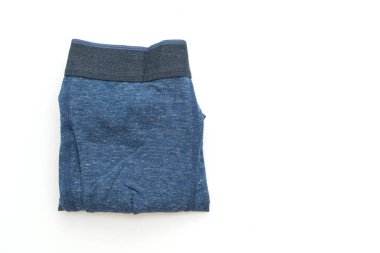 Mavi erkek iç çamaşırı beyaz arka planda izole