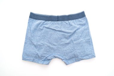 Mavi erkek iç çamaşırı beyaz arka planda izole