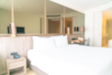 Arkaplan için soyut bulanık lüks yatak odası iç mimarisi