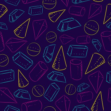 geometrik şekilli kusursuz vektör deseni.