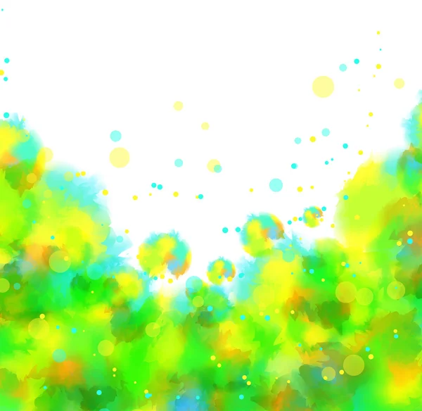 Aquarelle vectorielle en couleurs jaune et turquoise . — Image vectorielle