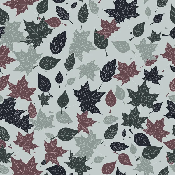 Seamless vector Autumn pattern with leaves. — Stock Vector