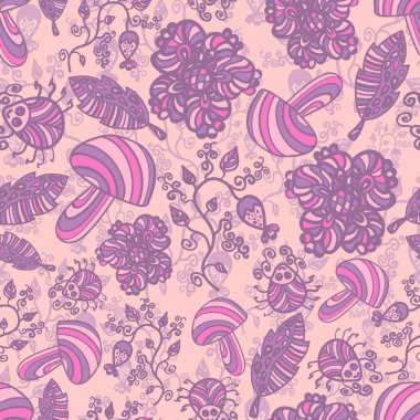 Sorunsuz vektör desen. Elle çizilmiş