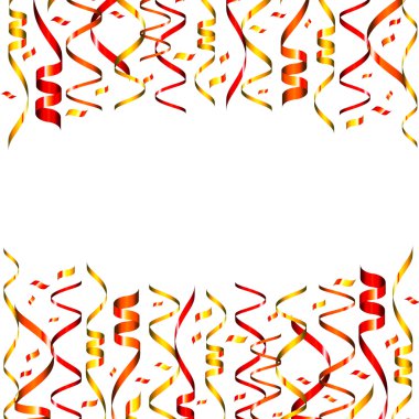 Beyaz arkaplanda renkli konfeti