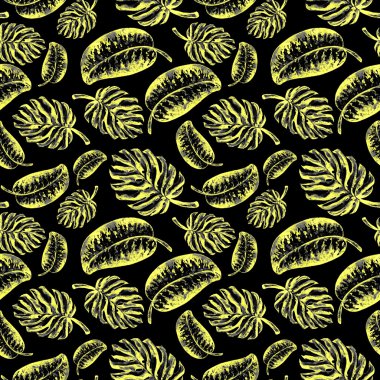 Yaprakları monstera seamless modeli