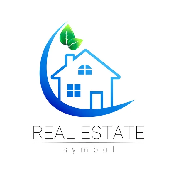 Real Estate Logo Vector Design with Branding Elements for Rent House and Logo Brand Identity . Firma podepsat Btanding prvky s domem a budovou — Stockový vektor