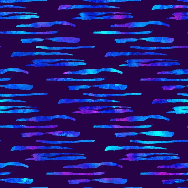 Aquarel geometrische patroon illustratie Hand geschilderd op donkerblauwe achtergrond — Stockfoto
