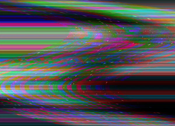 Glitch TV Erro Fundo da foto Retro Tela do computador e pixel digital ruído design abstrato Falha no sinal da foto Falha no sinal da televisão Decadência dos dados Ruído colorido — Fotografia de Stock